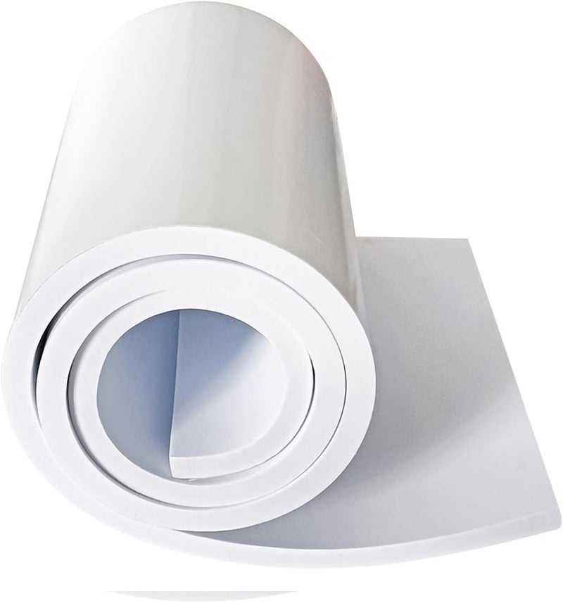 MXCELL Foam Sheets with Adhesive Backing, 11.81 in x 59 in x 1/2 in White Closed Cell Neoprene Cushion Mat EVA Foam Insulation Padding Soundproof Sheet Rolls for Crafts DIY Projects, Easy to Cut - Image 1